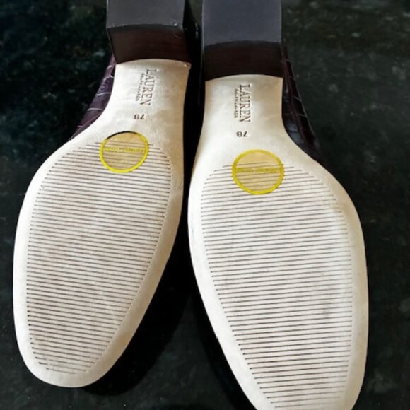 Lauren Ralph Lauren Womens Winslet Crocodile-Embossed Leather Pump - SZ 7 NEW; - Picture 5 of 8